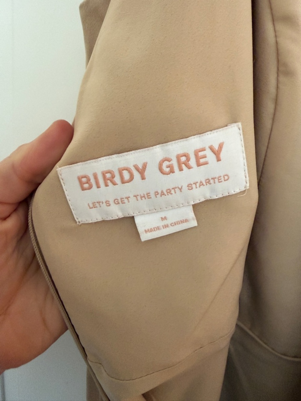 Birdy Grey Jay Dress in Matte Satin Gold | Size Medium - Picture 4 of 9